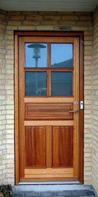 Wooden entry doors